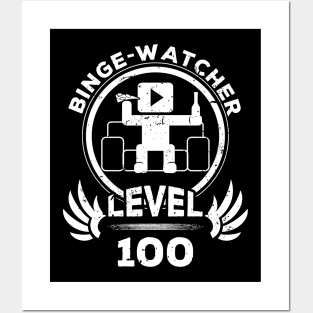 Level 100 Binge Watcher Gift Posters and Art